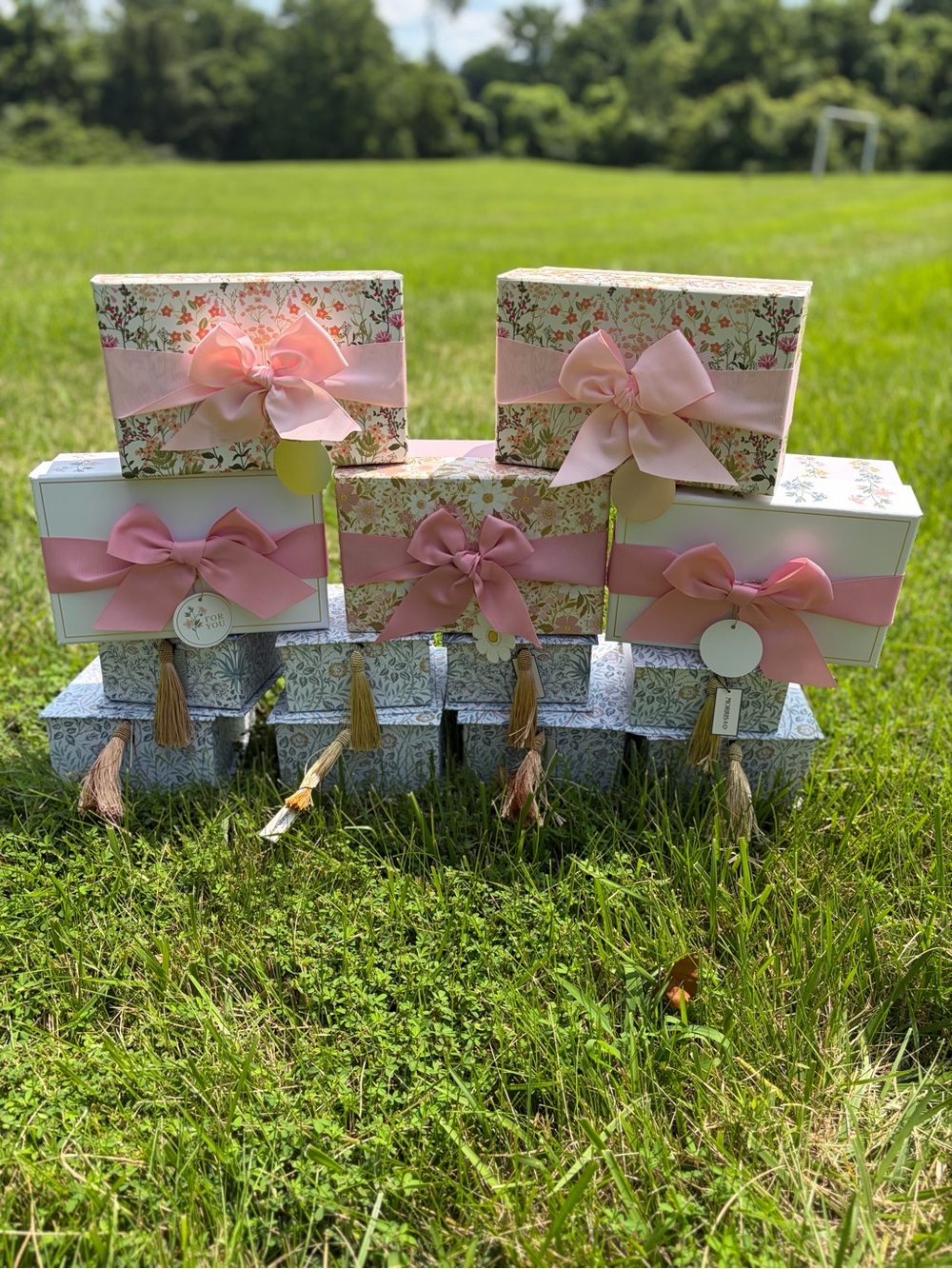 Gift Boxes w/ Bows & Tassels OBO